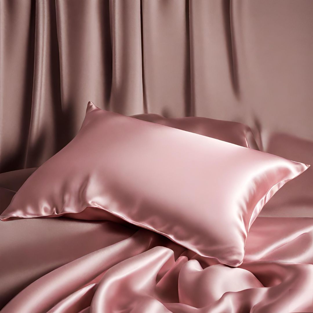 Buy 100% Pure Mulberry Silk Pillowcase In India, Color-Pink