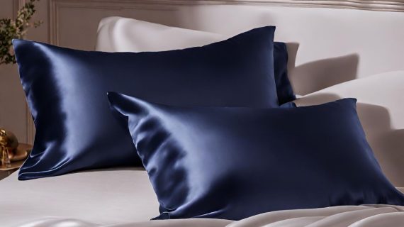Deep Rest Blue Pure Mulberry Silk Pillowcase