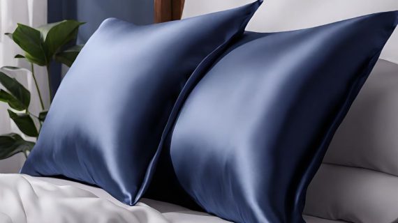 Deep Rest Blue Pure Mulberry Silk Pillowcase