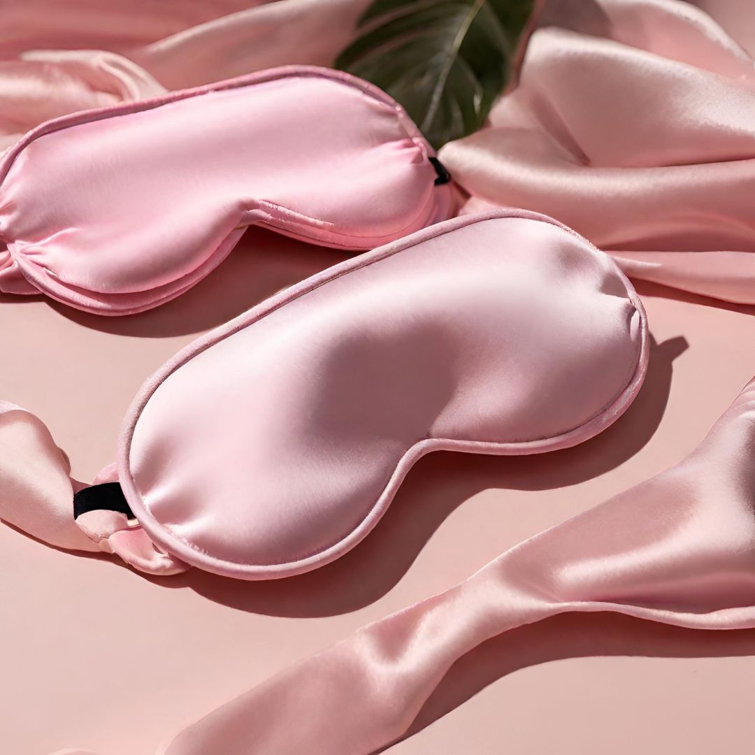Flamingo Night Nap Pink Pure Silk Sleepmask