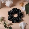 Midnight Magic Black Pure Mulberry Silk Scrunchie