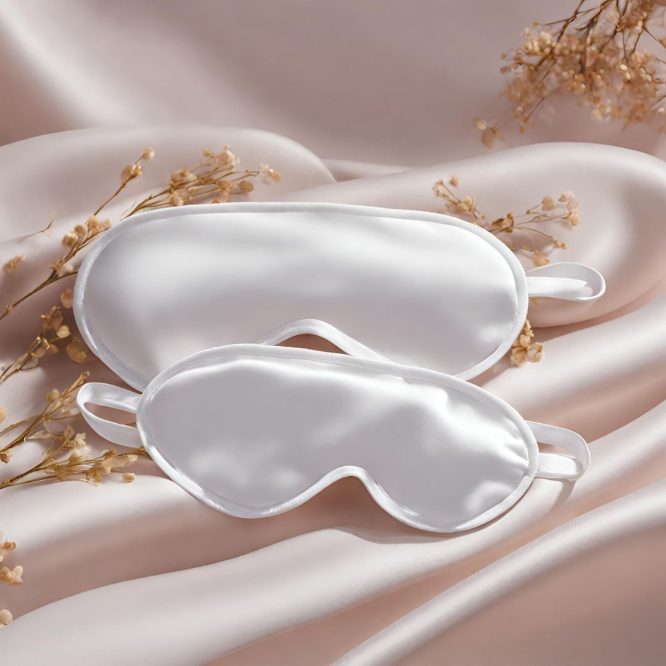 Moonbeam Rest White Pure Mulberry Silk Sleepmask 1