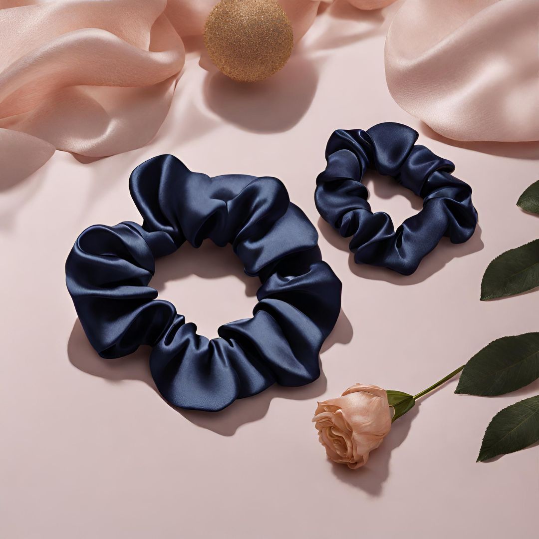 Night Voyage Pure Mulberry Silk Scrunchie