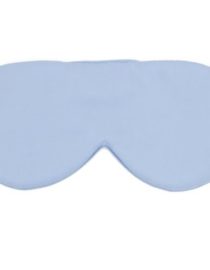 Blue Colored Silk Sleep Mask Displayed On A White Background
