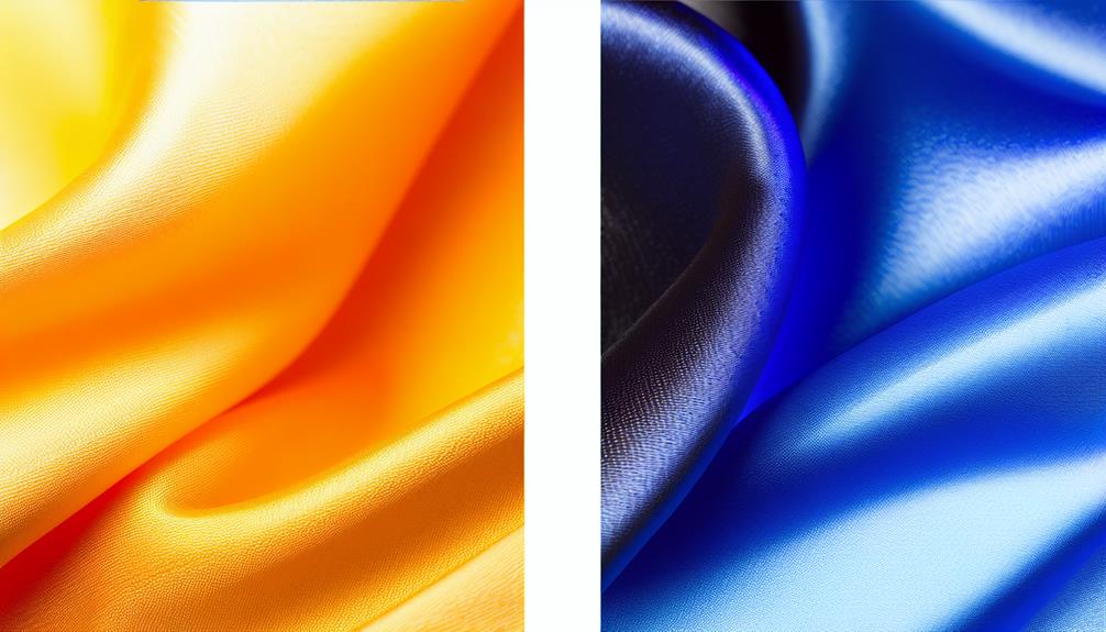 comparing satin and silk