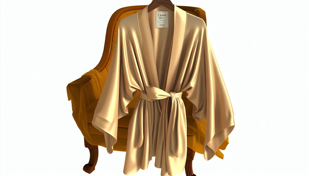 luxurious champagne colored robe