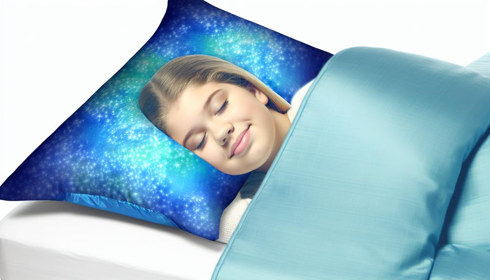 luxurious silk pillowcase in azure color