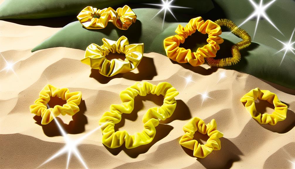 yellow skinny scrunchies by blissy